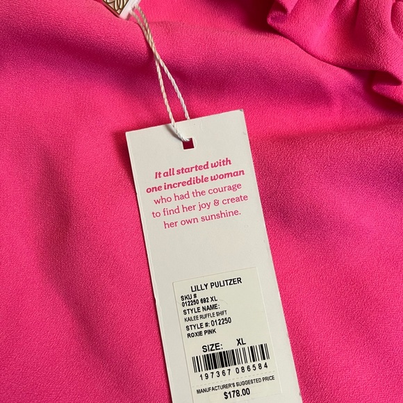 Lilly Pulitzer Pink Kailee Ruffle Shift Dress Size XL NWT - Picture 5 of 8
